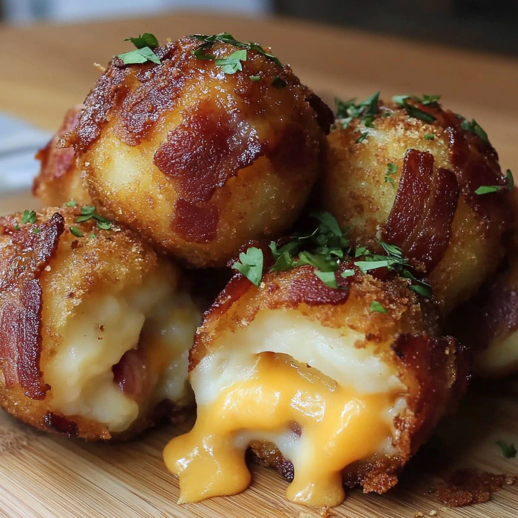 Recipe preparation for Mashed Potato Bacon Bombs