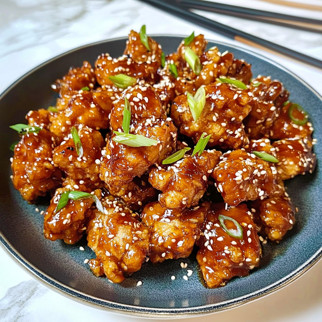 Recipe preparation for Sesame Chicken