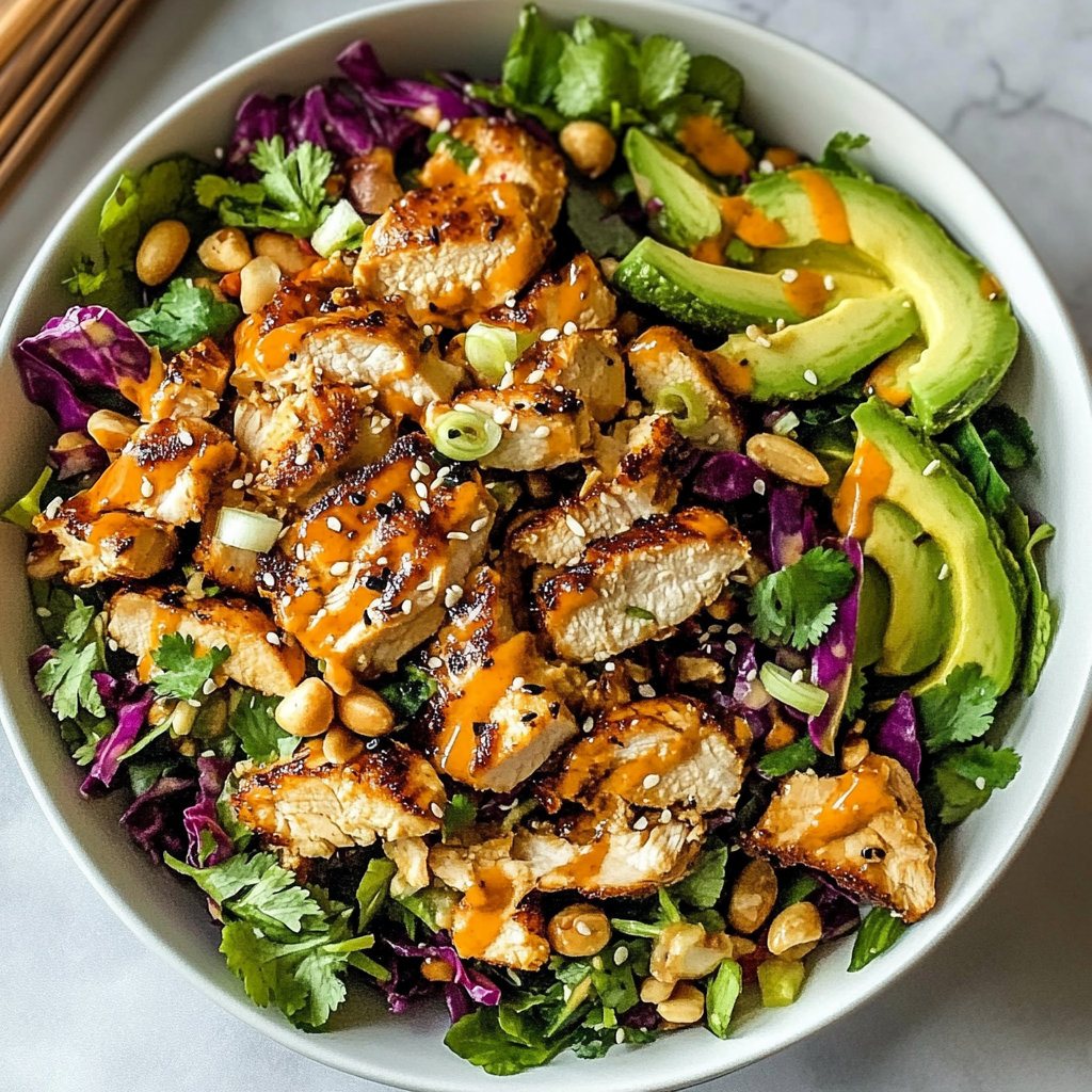 Recipe preparation for Asian Chicken Crunch Salad Recipe