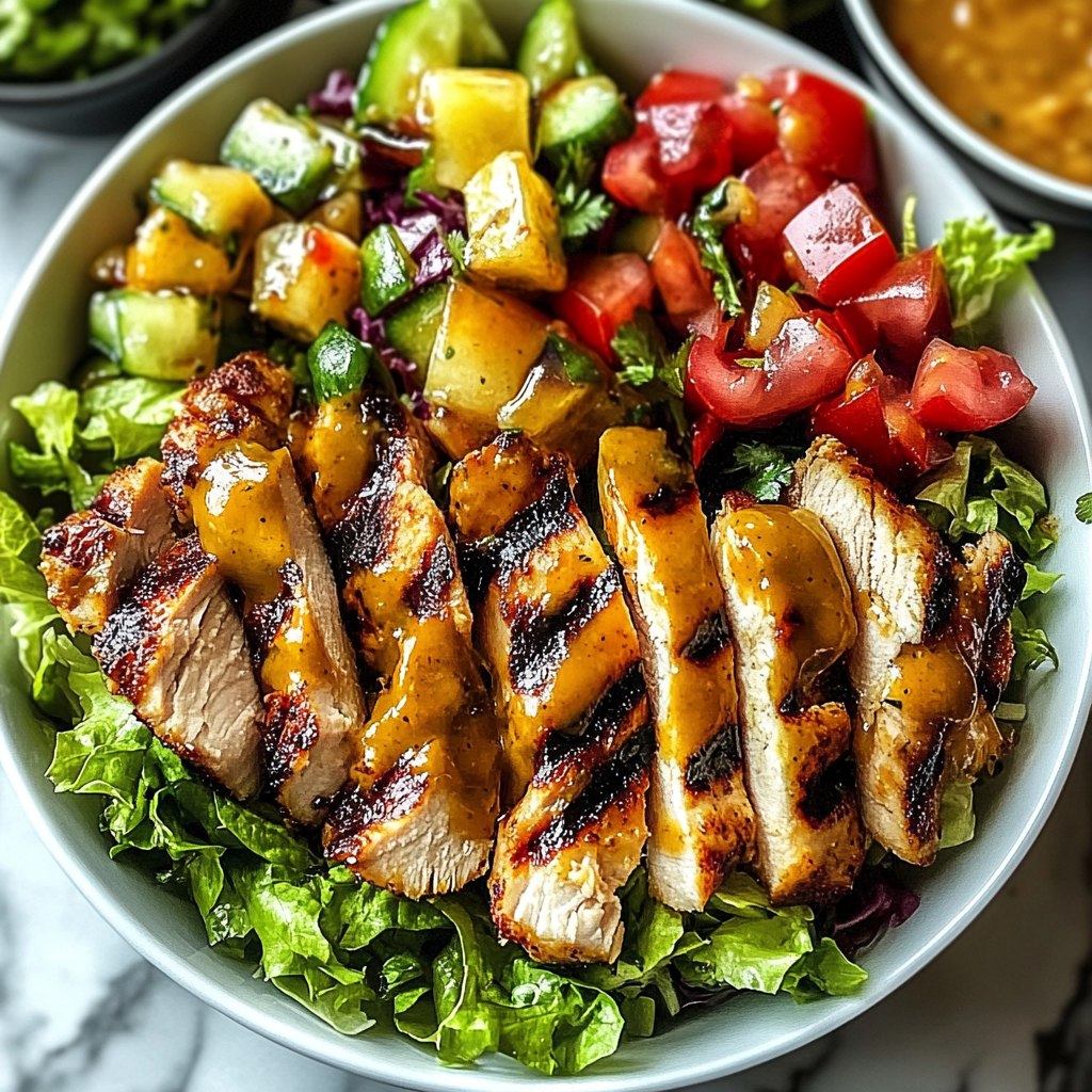 Recipe preparation for Honey Mustard Chicken Salad Recipe