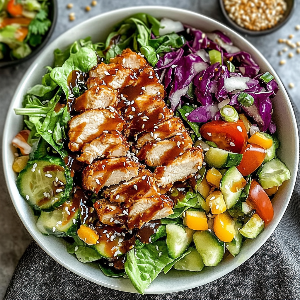 Recipe preparation for Sesame Chicken Salad Recipe