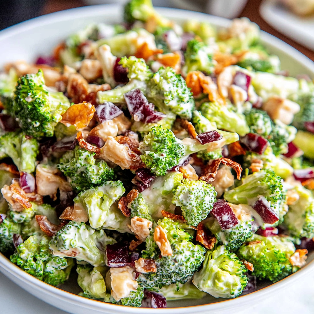Recipe preparation for The Best Broccoli Salad​