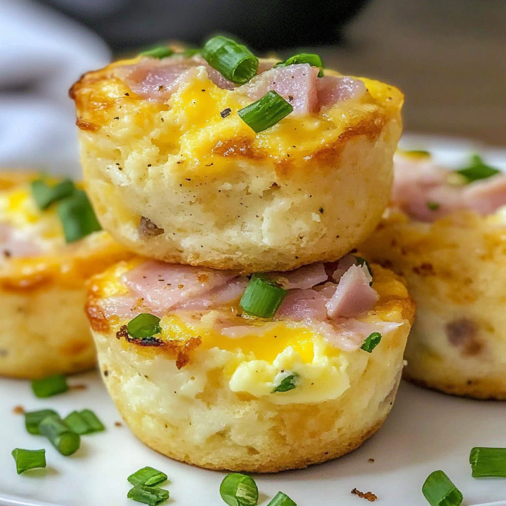 Recipe preparation for Ham and Cheese Egg Muffins