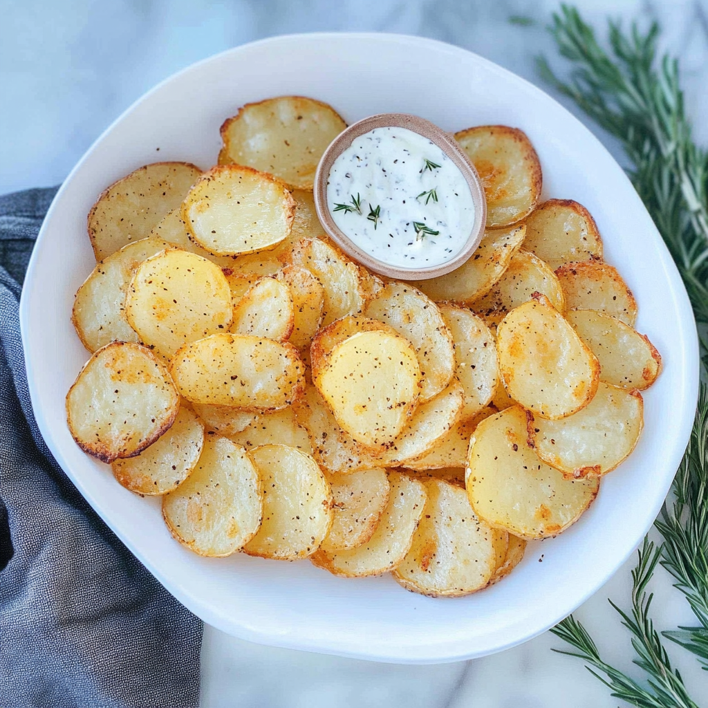 Recipe preparation for Air Fryer Sliced Potatoes