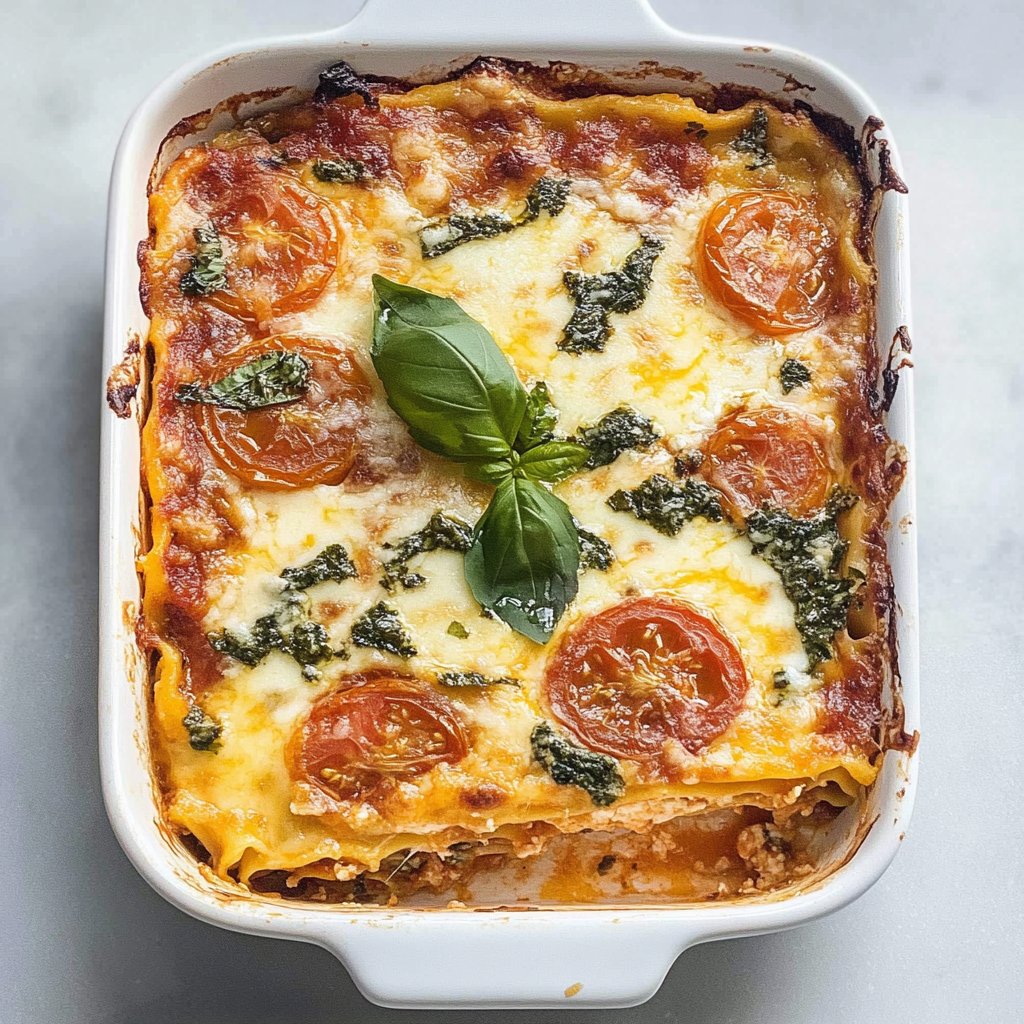 Recipe preparation for Tomato Lasagna
