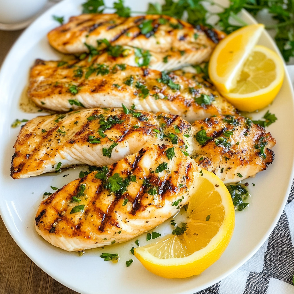 Recipe preparation for Grilled Tilapia with Lemon and Herbs