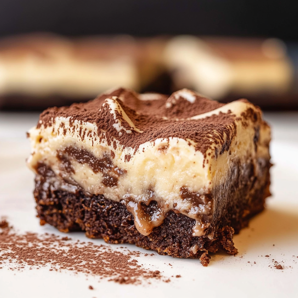 Recipe preparation for Easy Tiramisu Brownies