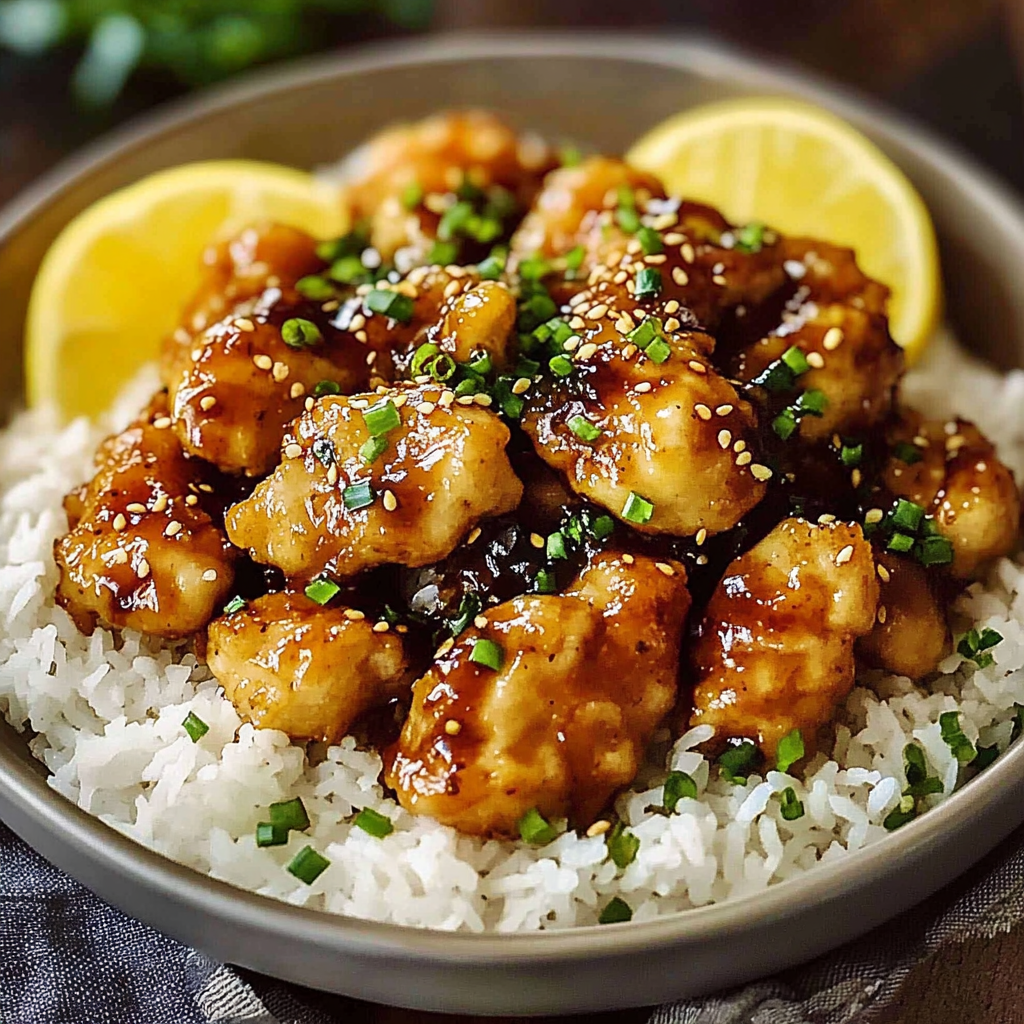 Recipe preparation for Honey Garlic Lemon Chicken
