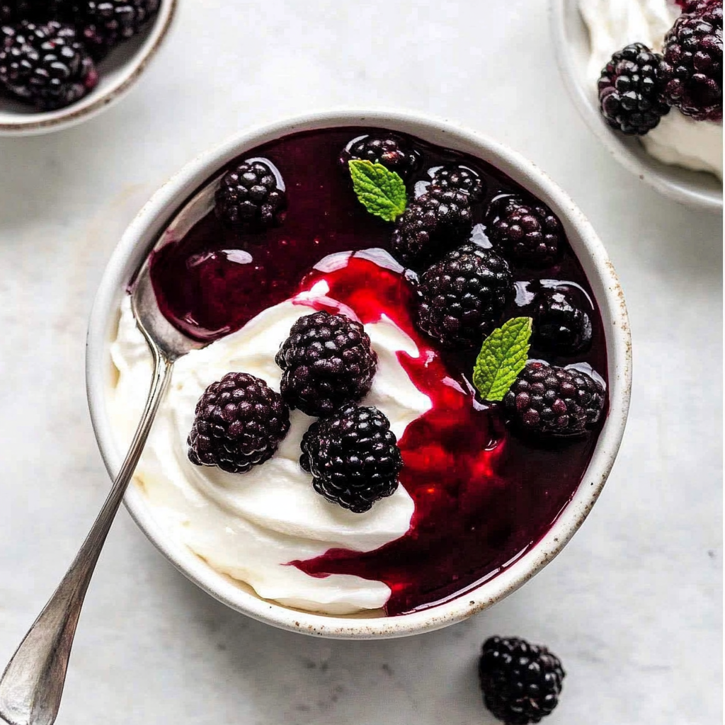 Recipe preparation for Easy Blackberry Compote