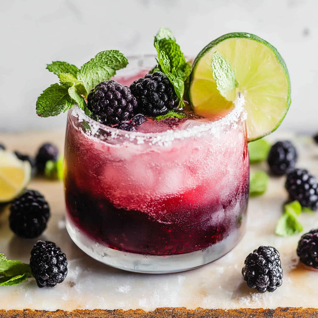 Recipe preparation for Blackberry Mojito