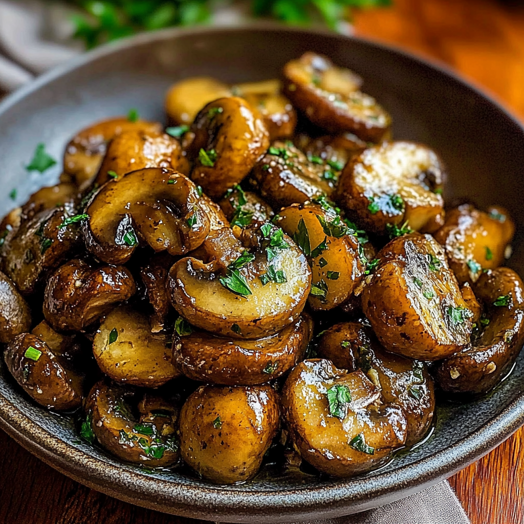 Recipe preparation for Cowboy Mushrooms