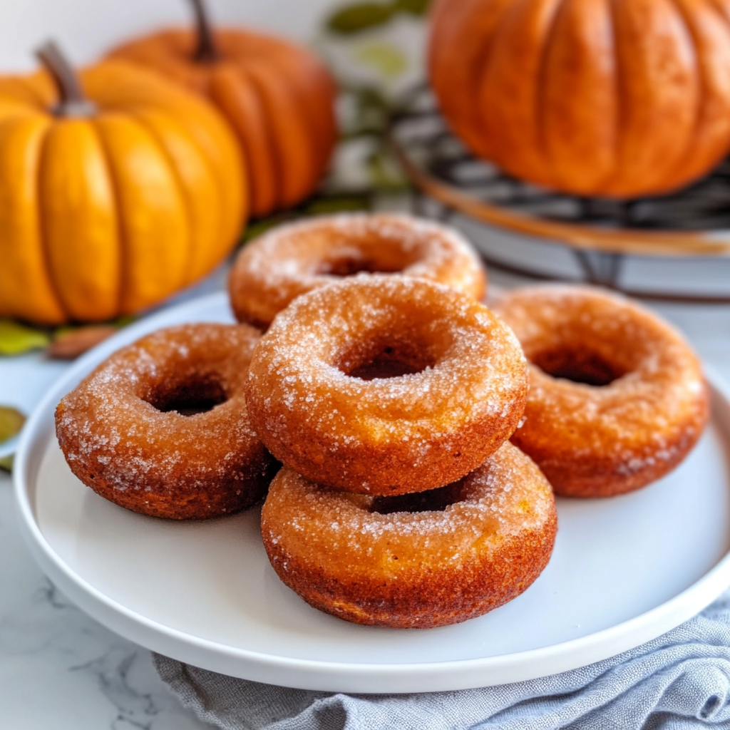 Recipe preparation for Easy Baked Pumpkin Donuts