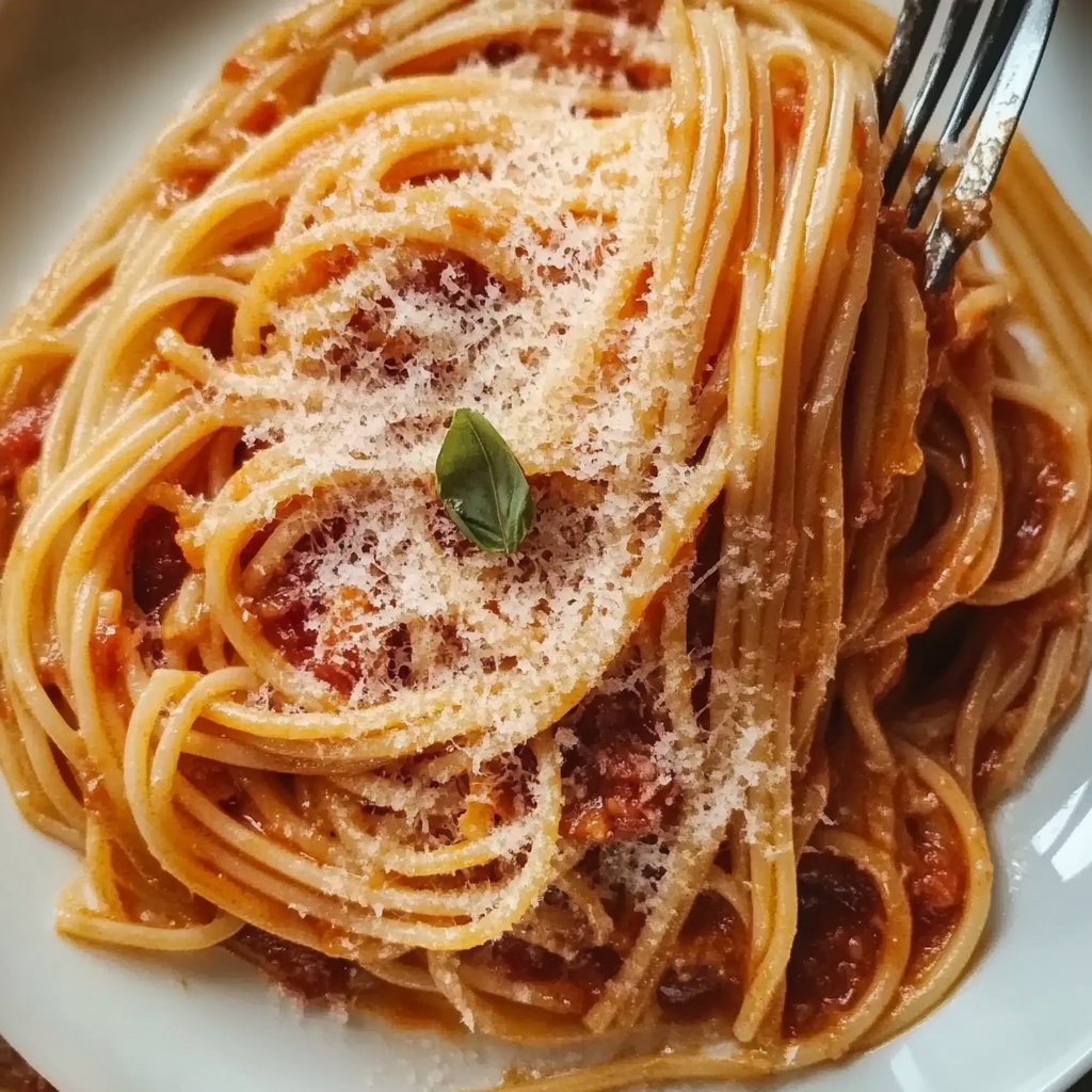 Recipe preparation for The Bear Spaghetti