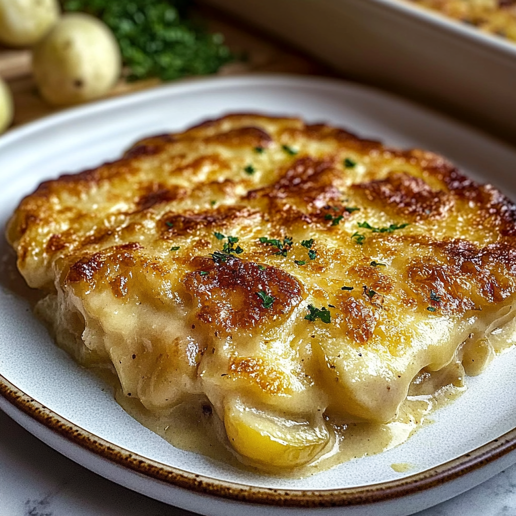 Recipe preparation for Easy Potatoes au Gratin