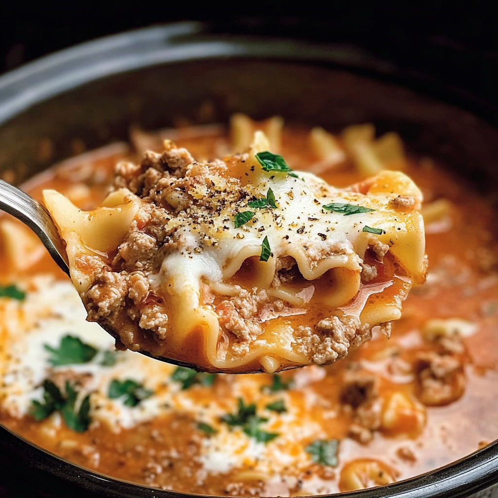 Recipe preparation for Instant Pot Lasagna Soup