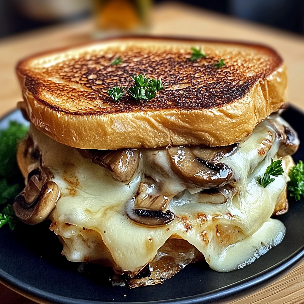Recipe preparation for Easy Swiss Mushroom Melt