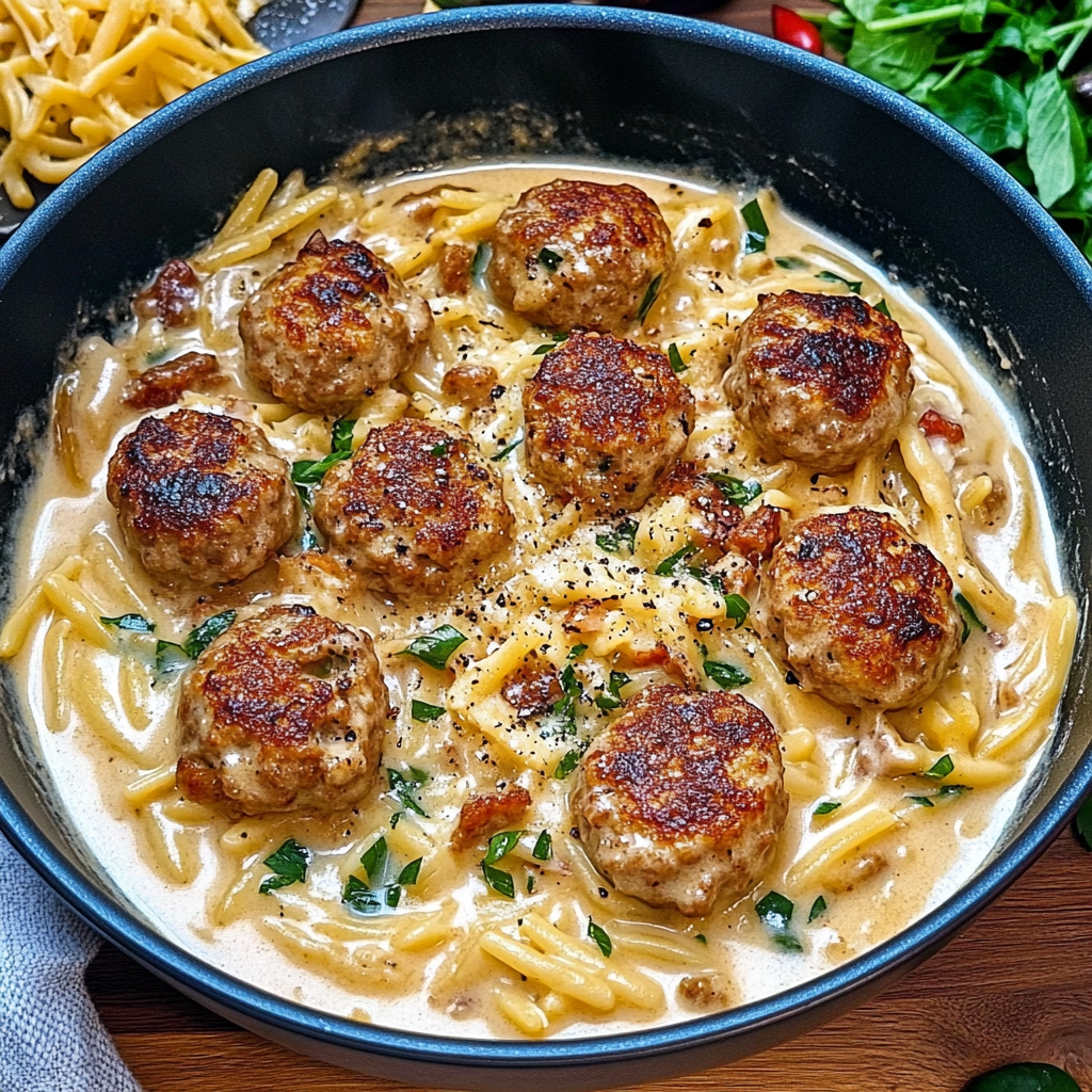 Recipe preparation for Chicken Meatball Orzo