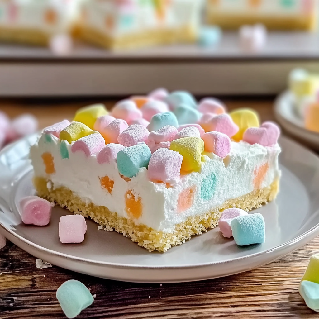 Recipe preparation for No-Bake Marshmallow Slice