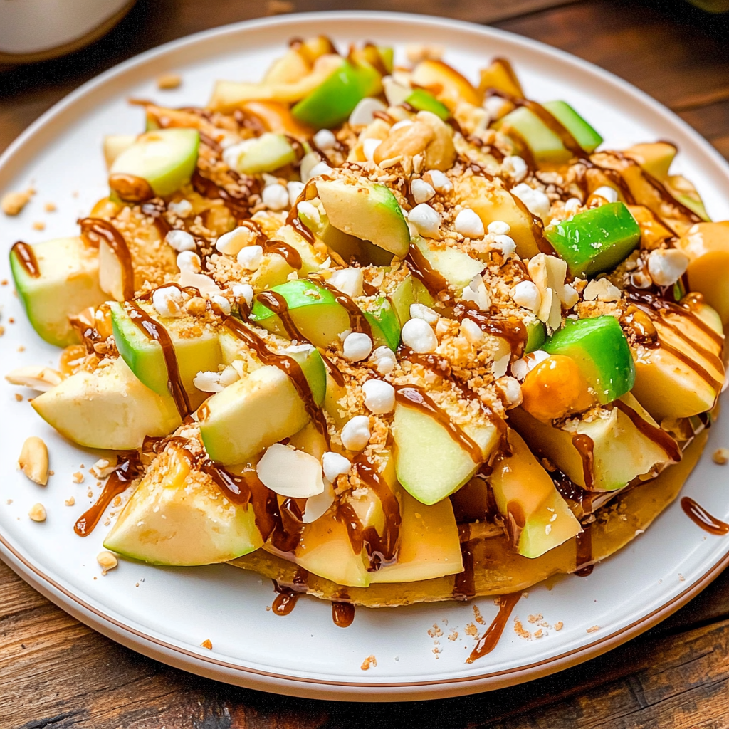 Recipe preparation for Apple Nachos