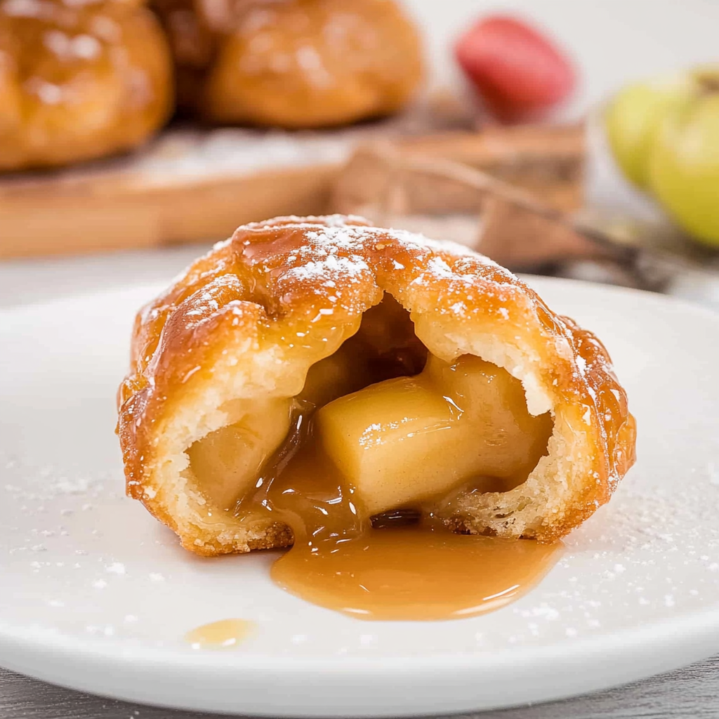 Recipe preparation for Caramel Apple Pie Bombs