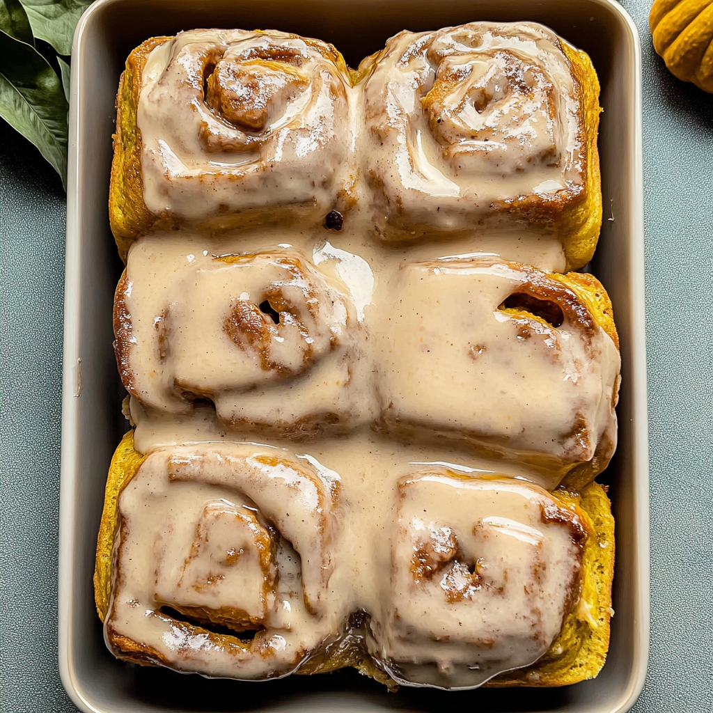 Recipe preparation for Homemade Pumpkin Chai Cinnamon Rolls