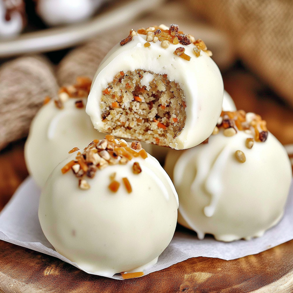 Recipe preparation for Carrot Cake Ball Truffles