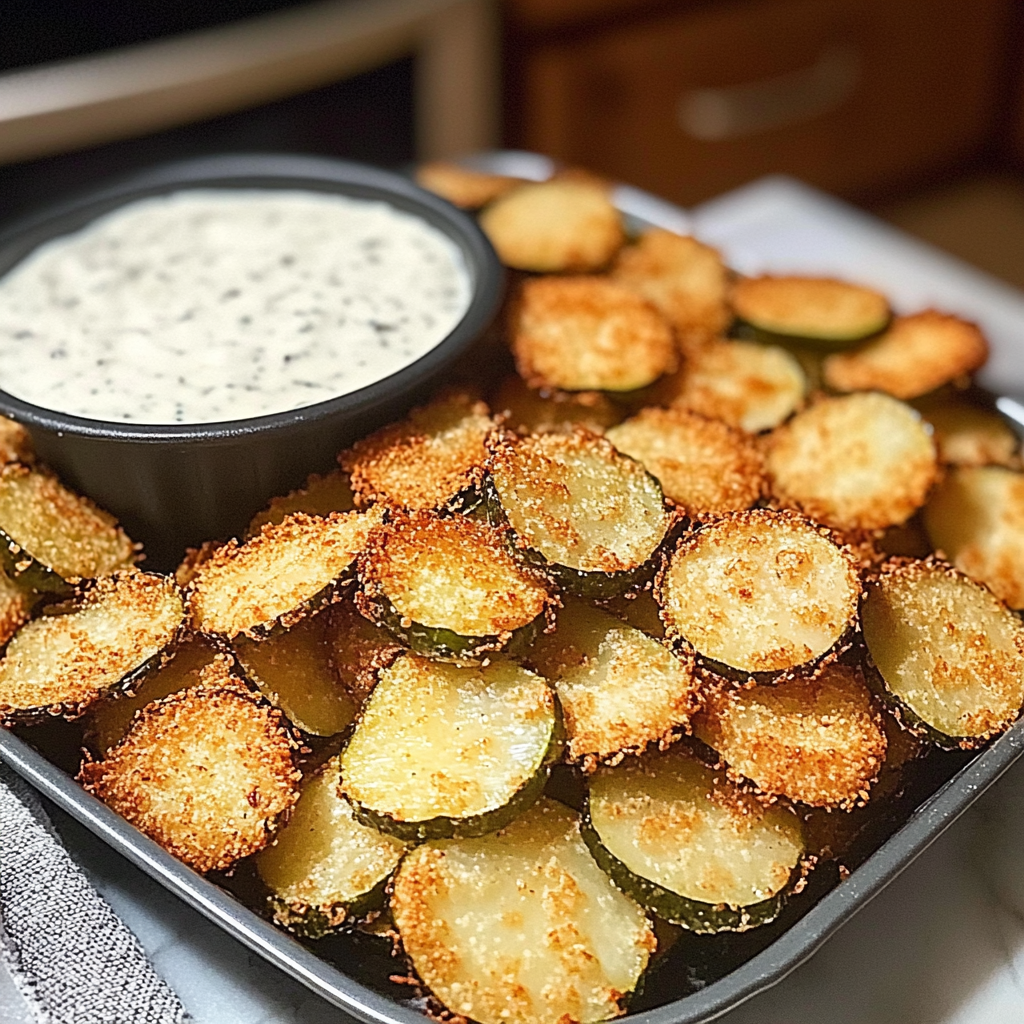 Recipe preparation for Air Fryer Fried Pickles