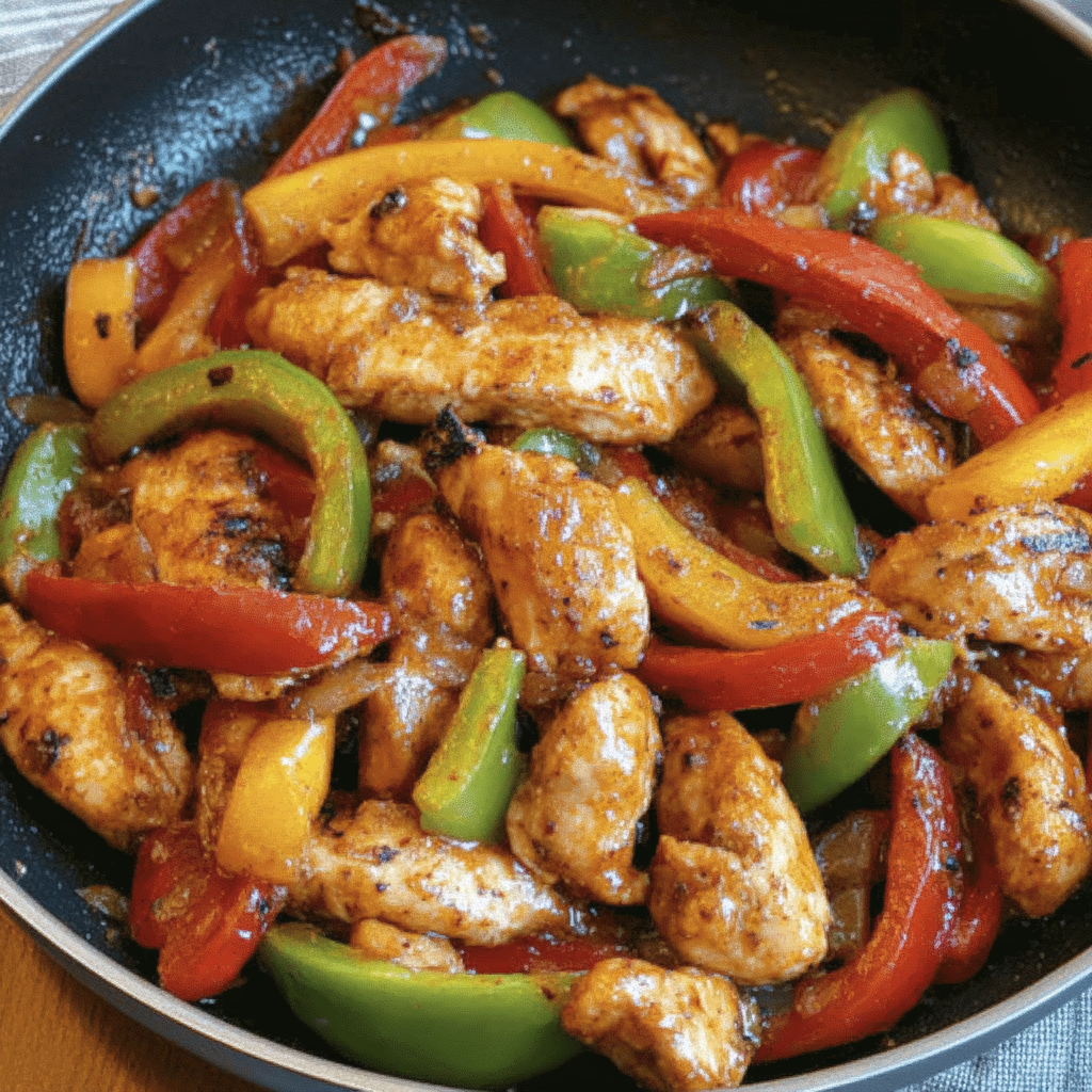 Recipe preparation for Chicken Fajitas
