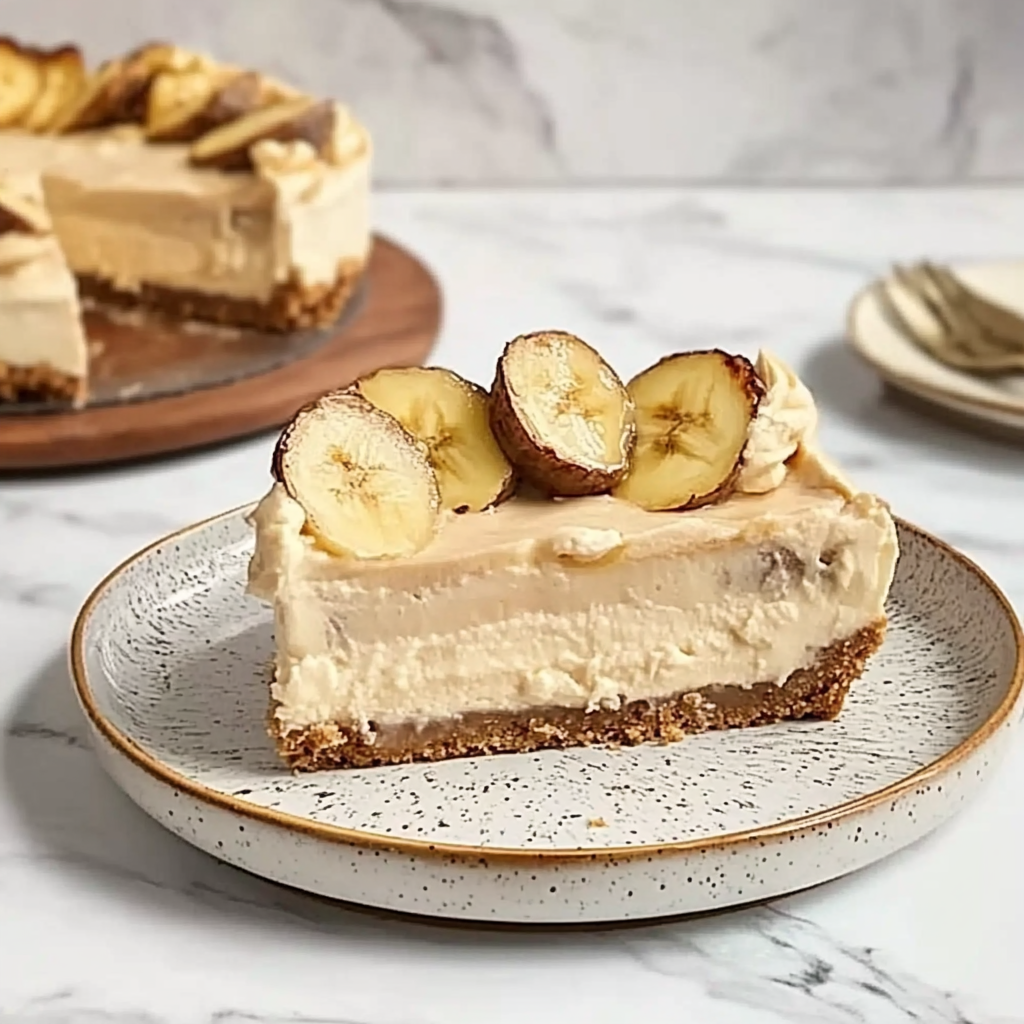 Recipe preparation for banana cheesecake