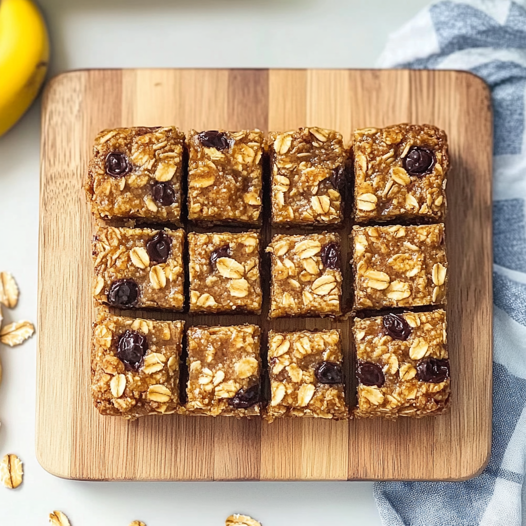 Recipe preparation for Baked Oatmeal Bars