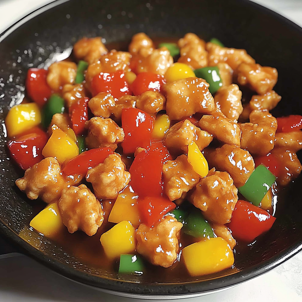 Recipe preparation for Sweet and Sour Chicken