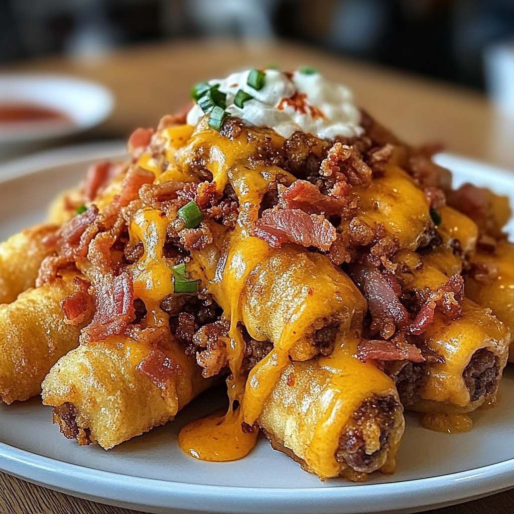 Recipe preparation for Effortless Bacon Cheeseburger Cones