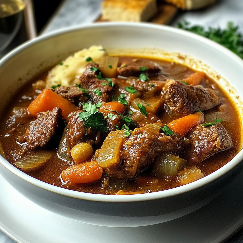 Recipe preparation for Hearty Ground Venison Stew