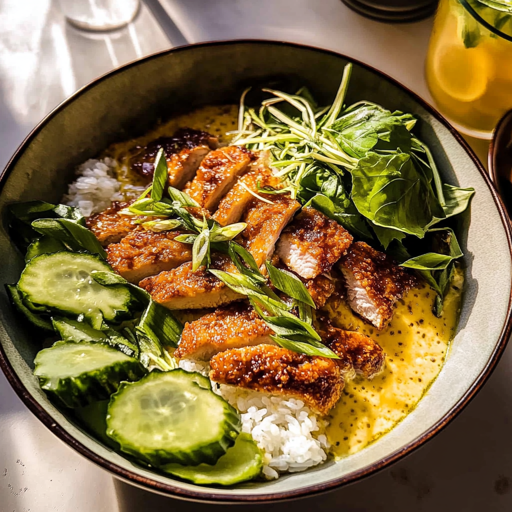 Recipe preparation for Lemon Chicken Katsu Bowls
