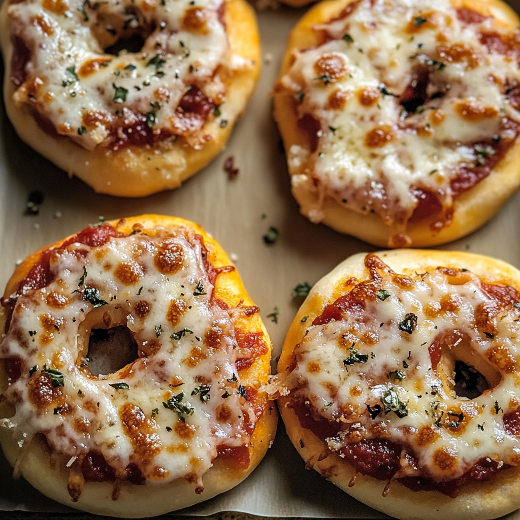 Recipe preparation for Homemade Pizza Bagels