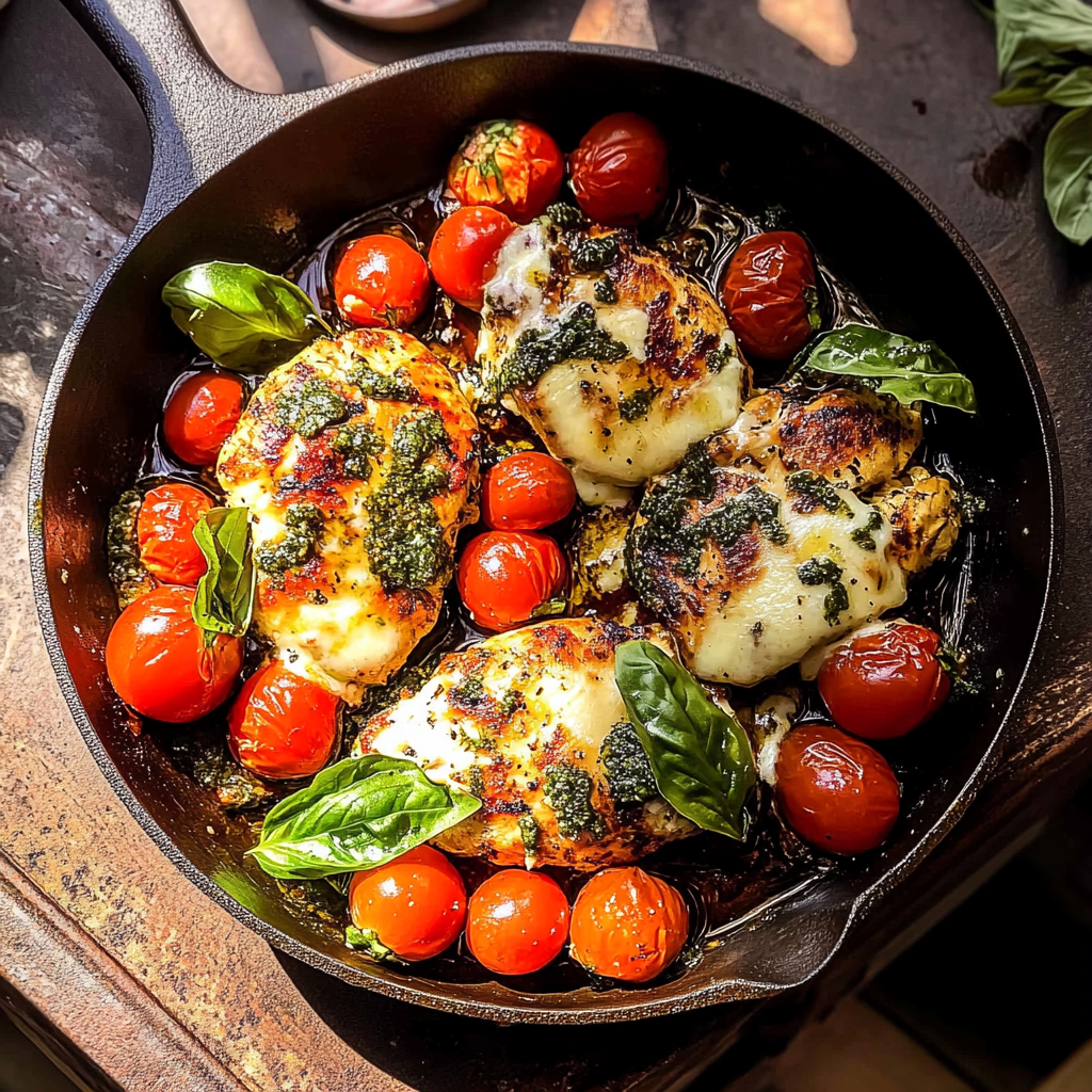 Recipe preparation for Easy Bruschetta Chicken