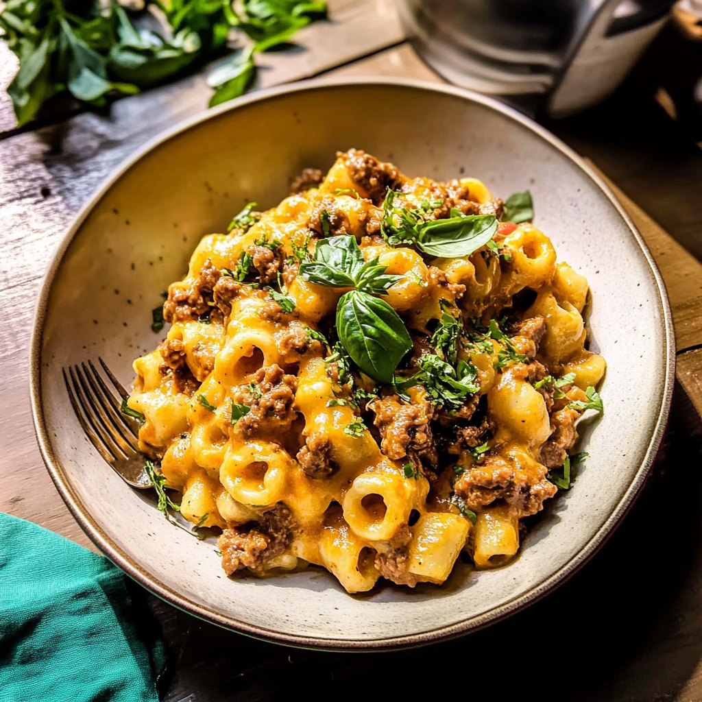 Recipe preparation for Crockpot Hamburger Helper