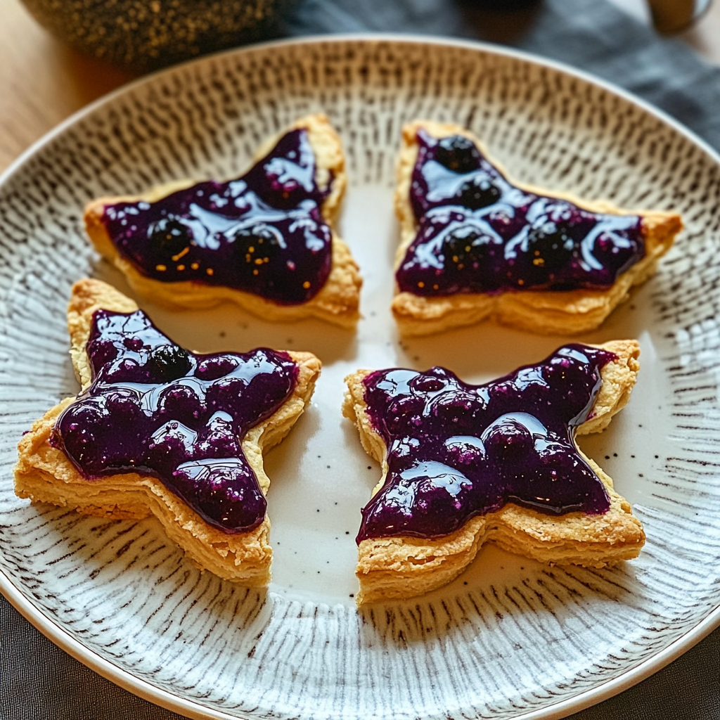 Recipe preparation for Irresistible Blueberry Crème Bats