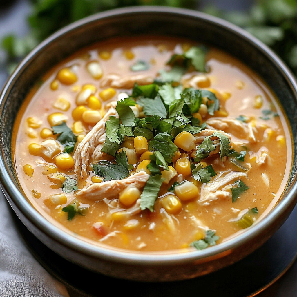 Recipe preparation for Mexican Street Corn White Chicken Chili