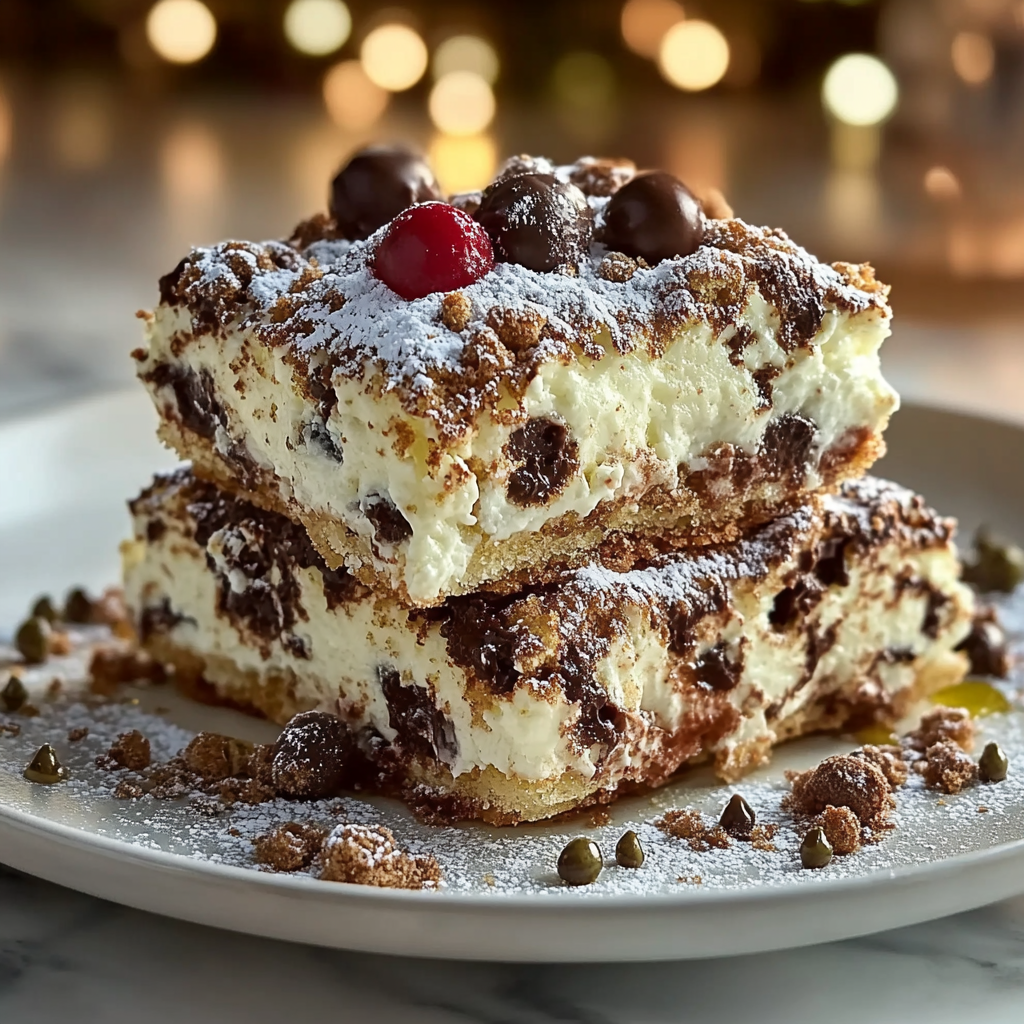 Recipe preparation for Classic Cannoli Squares