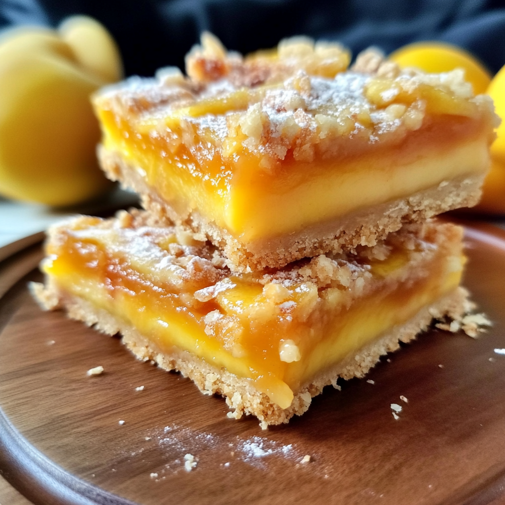 Recipe preparation for Heavenly Summer Peach Bars