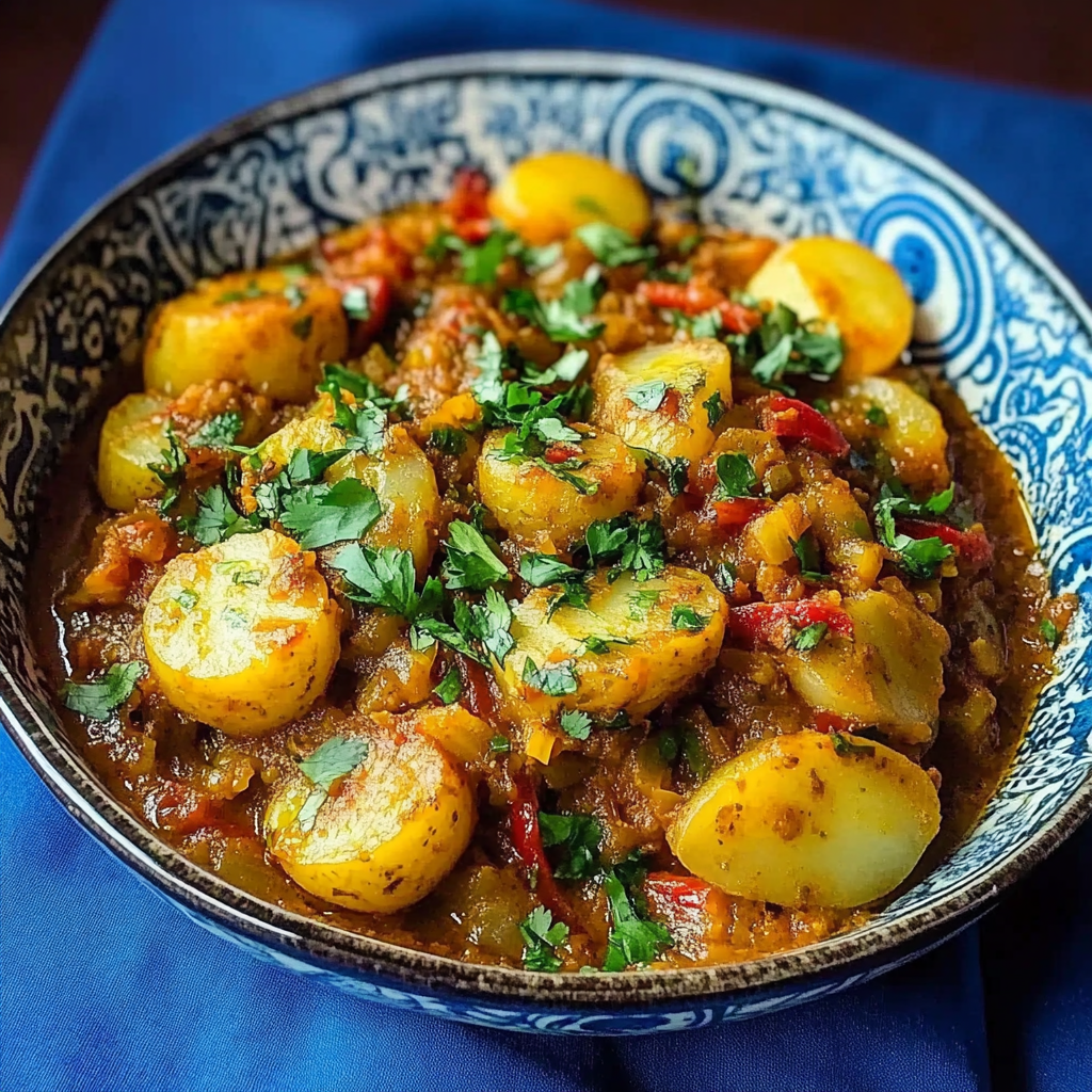 Recipe preparation for Dopiazeh Aloo Persian Potato Curry