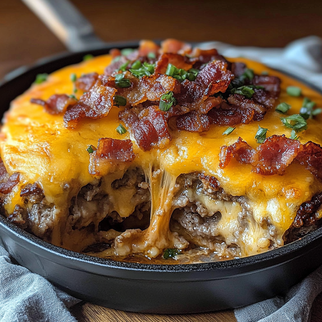 Recipe preparation for Low-Carb Turkey Bacon Cheeseburger