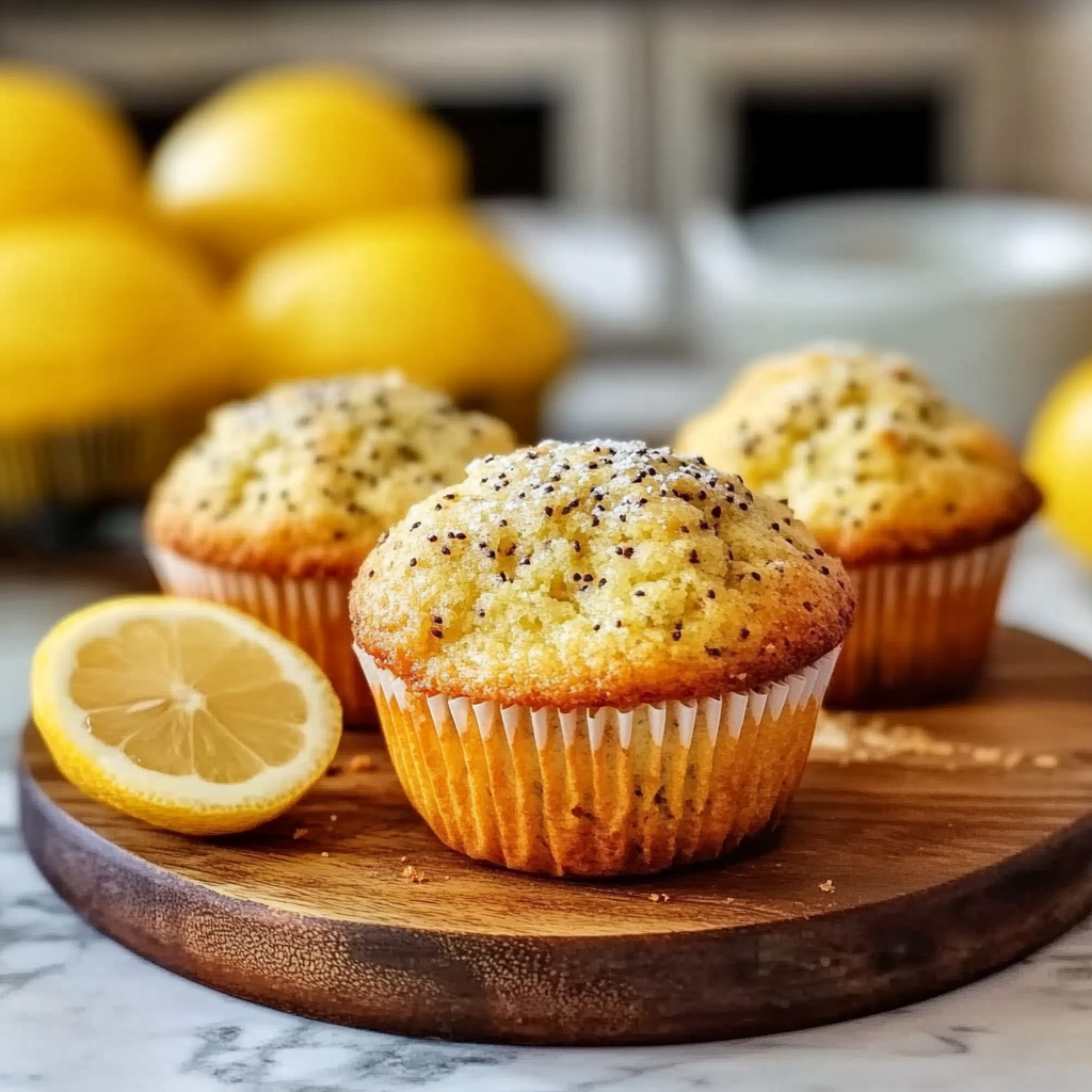 Recipe preparation for Lemon Poppy Morning Muffins