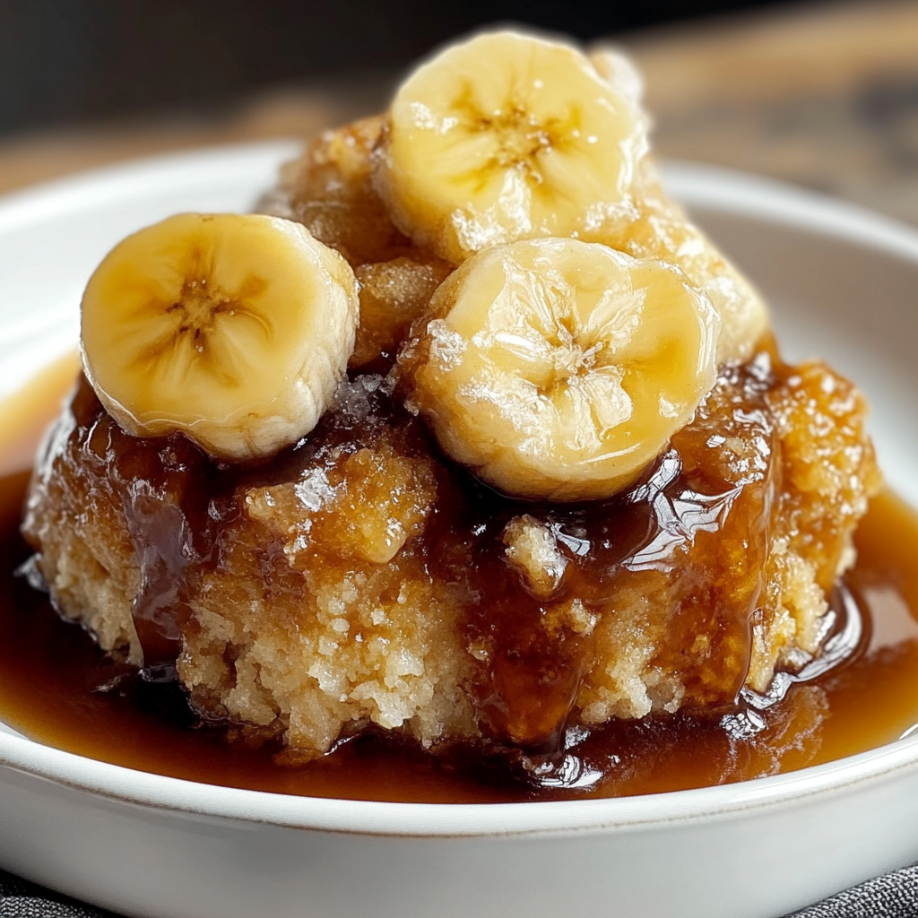 Recipe preparation for Bananas Foster Cobbler