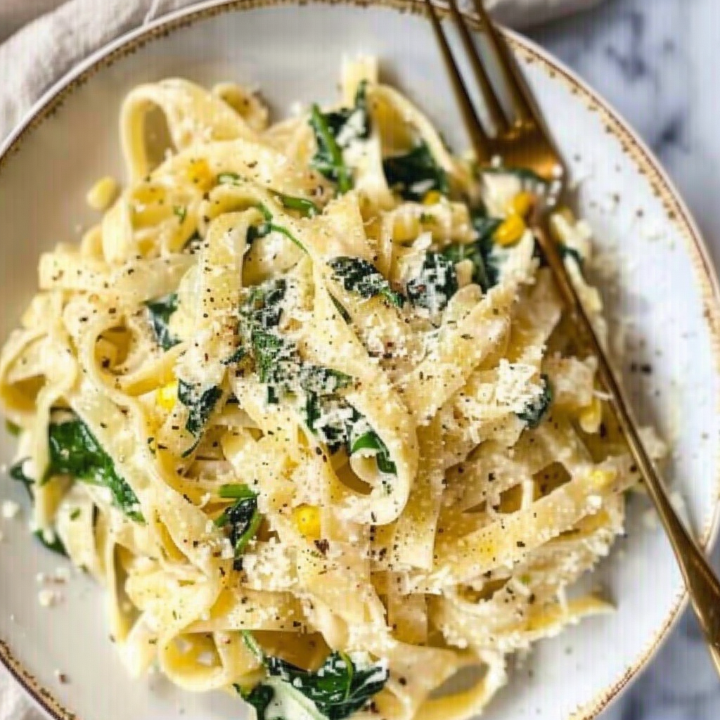 Recipe preparation for Lemon Ricotta Pasta with spinach and toasted breadcrumbs