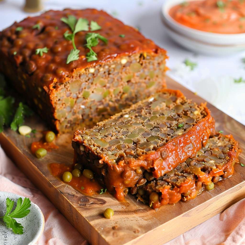 Recipe preparation for Vegan Lentil-Walnut “Meatloaf” for Holiday Table