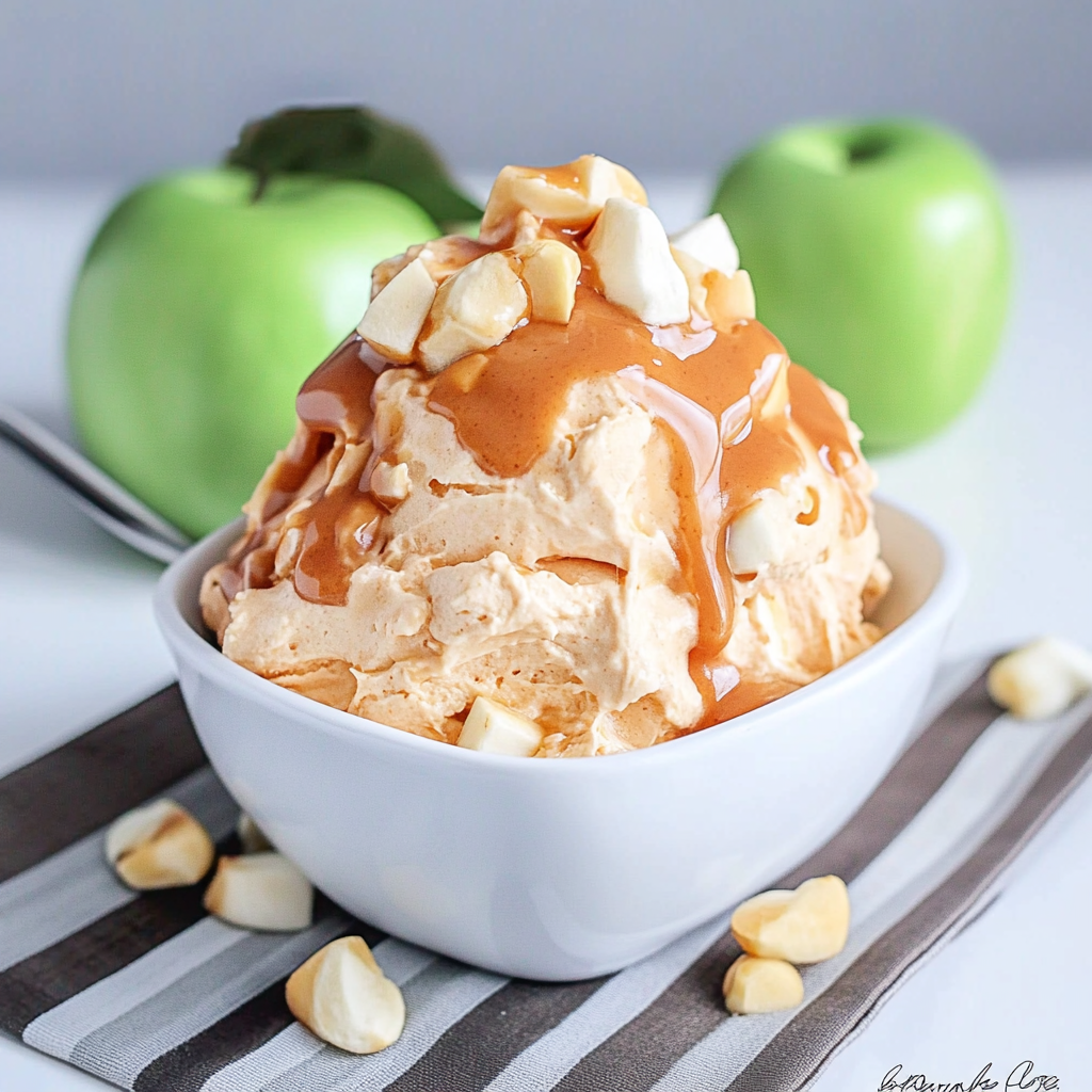 Recipe preparation for Caramel Apple Fluff
