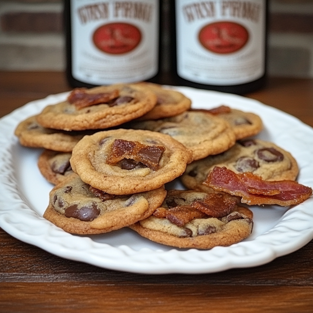 Recipe preparation for Bacon Bourbon Chocolate Chunk Cookies