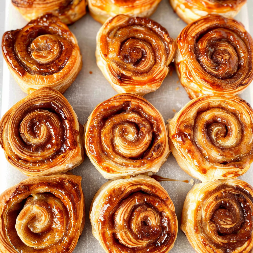 Recipe preparation for Puff Pastry Cinnamon Sugar Pinwheels